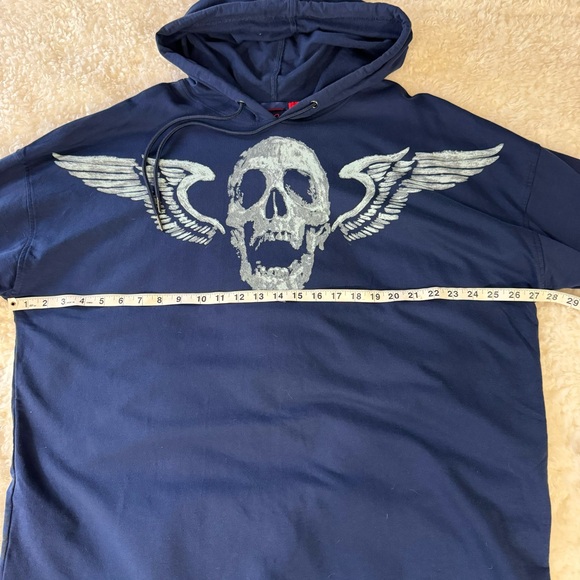 Robert Graham Witchmount Hoodie Graphic Skull Blue Size XL Tall Item B7413 - Picture 5 of 11